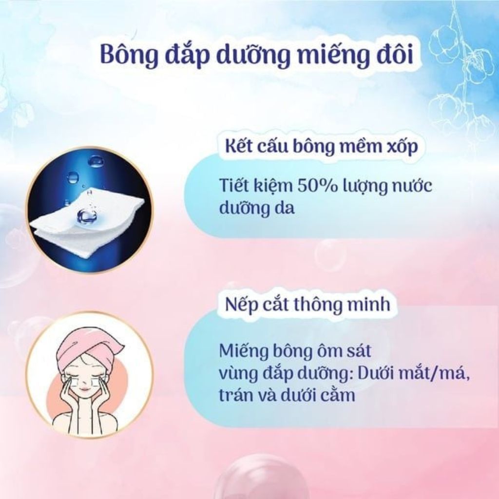  Bông tẩy trang đắp dưỡng Silcot 40 miếng 