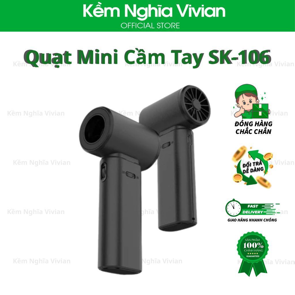  Quạt Mini Cầm Tay SK-106(inbox chọn màu) 