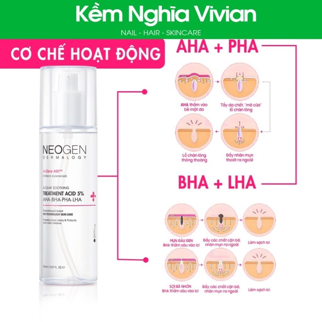  Toner hỗ trợ giảm mụn Neogen Dermalogy Treatment Acid 5% 150ml 