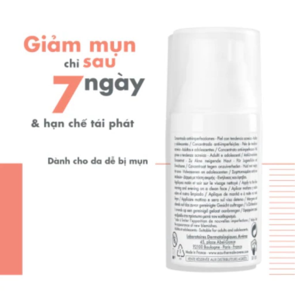  Gel Giảm Mụn, Giảm Thâm Avène 30ml 