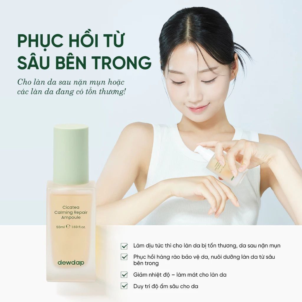  Tinh chất cấp ẩm làm dịu da cho da mụn, nhạy cảm Dewdap 50ml 