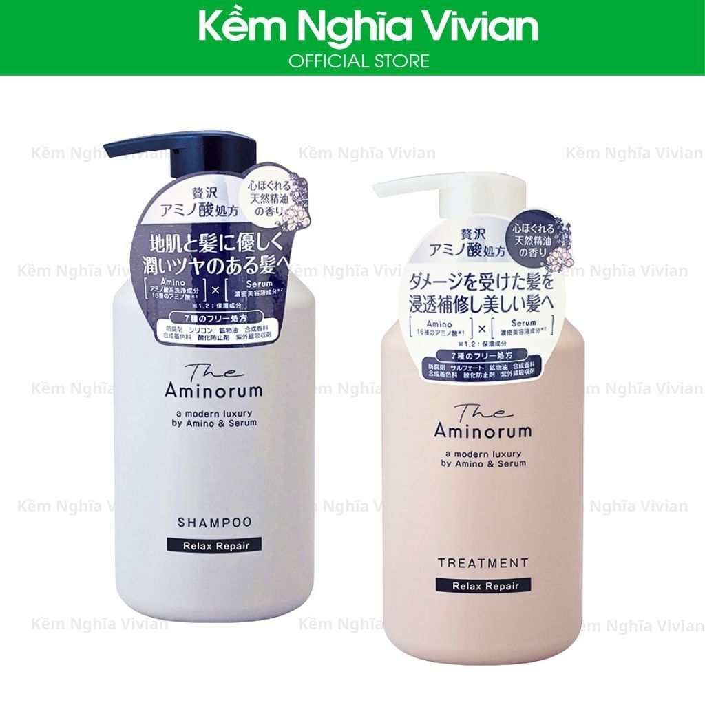  Dầu gội, dầu xả phục hồi tóc gãy rụng Kumano The Aminorum 400ml 