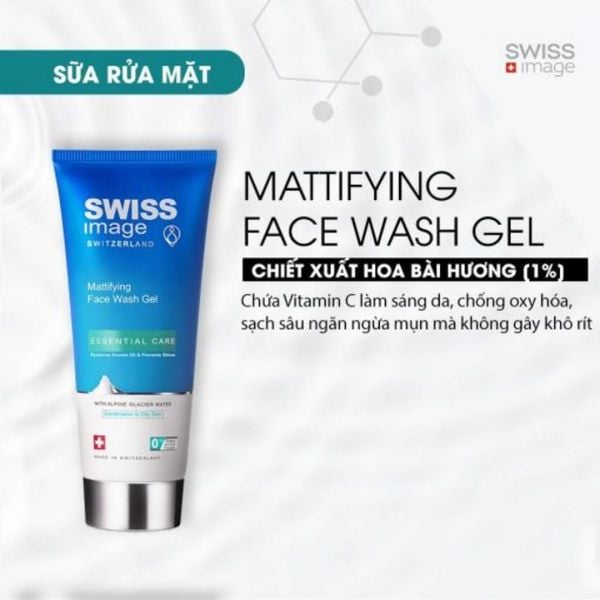  Gel rửa mặt dành cho da hỗn hợp & dầu mụn Swiss Image 200ml 