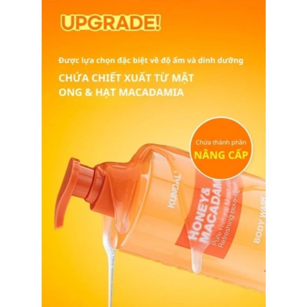  Sữa tắm dưỡng ẩm Kundal Honey & Maccadamia 500ml 