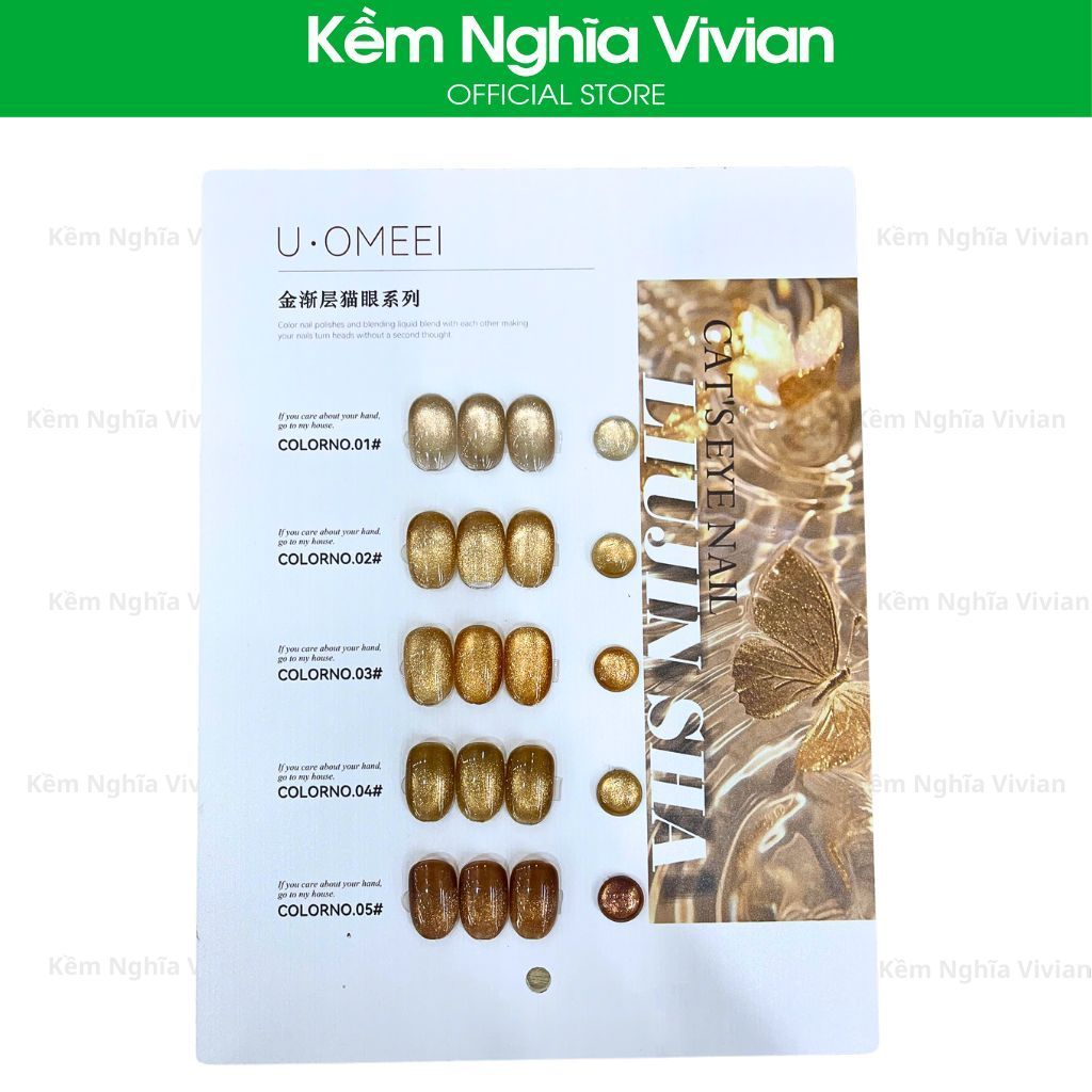  Set Gel Mắt Mèo U OMEEI 5 chai 