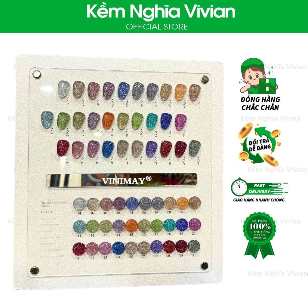  Set Gel Nhũ Flash Vinimay 30 Chai 