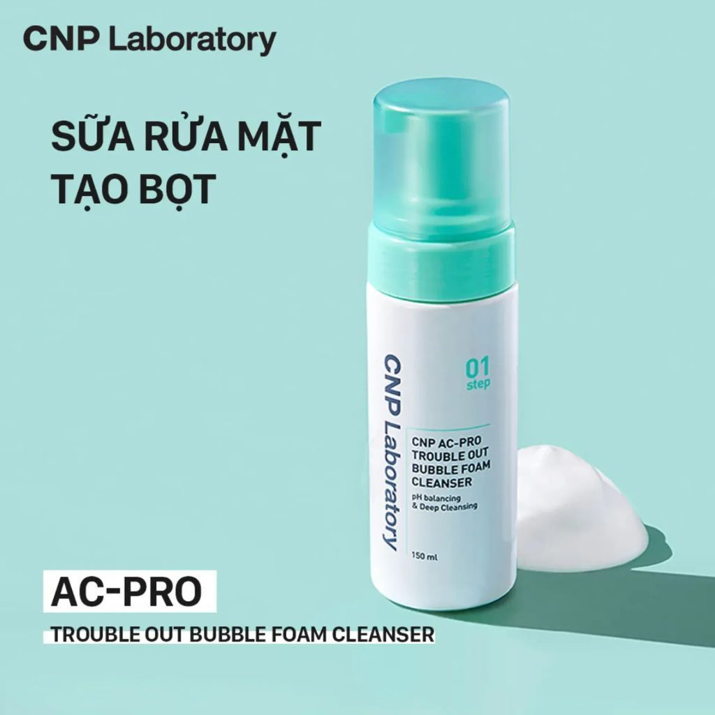  Sữa Rửa Mặt CNP Làm Sạch Sâu Cho Da Mụn Ac-Pro Bubble Foam Cleanser 150ml 
