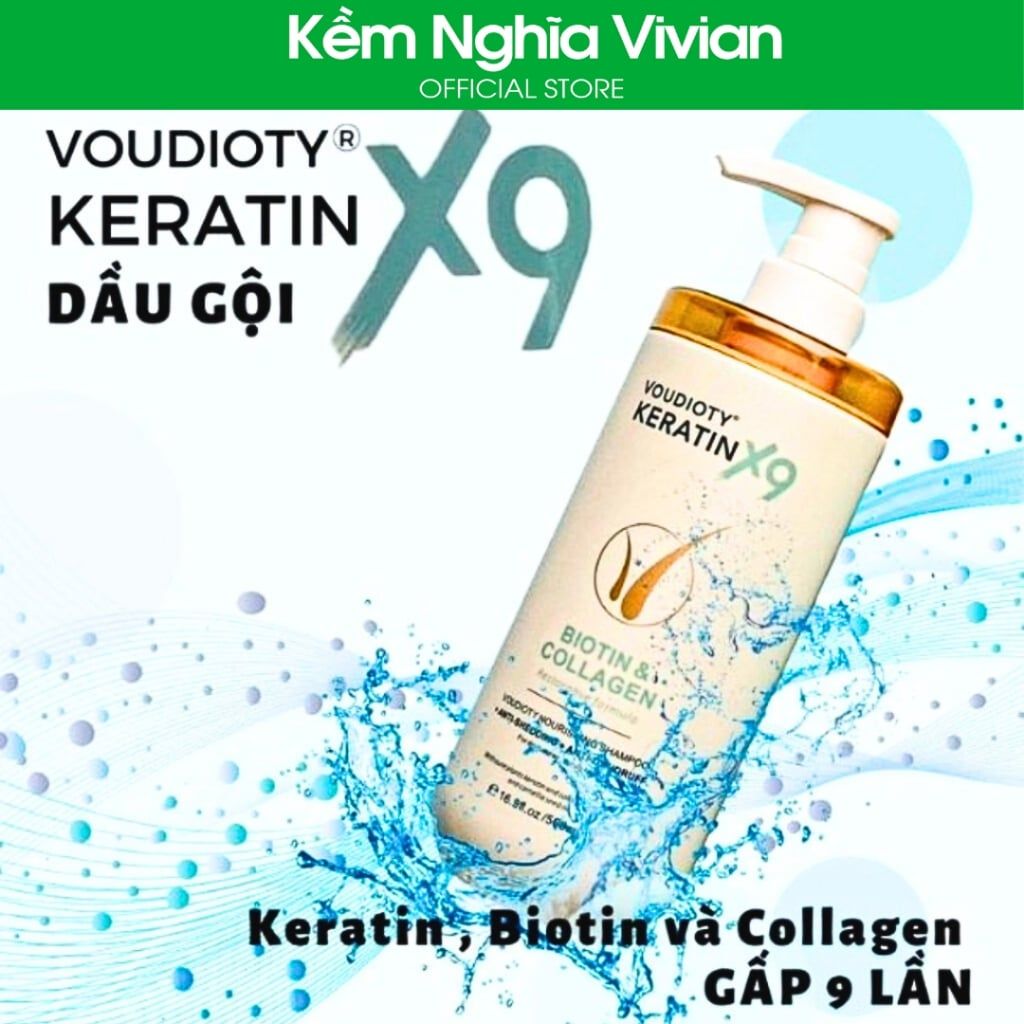  Gội xả phục hồi Voudioty Keratin X9 Biotin & Collagen 500ml (MP8979) 