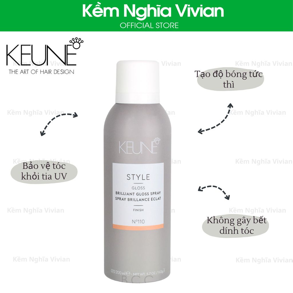  Xịt bóng tóc Keune Style Brilliant Gloss Spray 