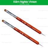  Cọ french nail cán nâu chấm bi BW-8, 10, 12, 14, 16 