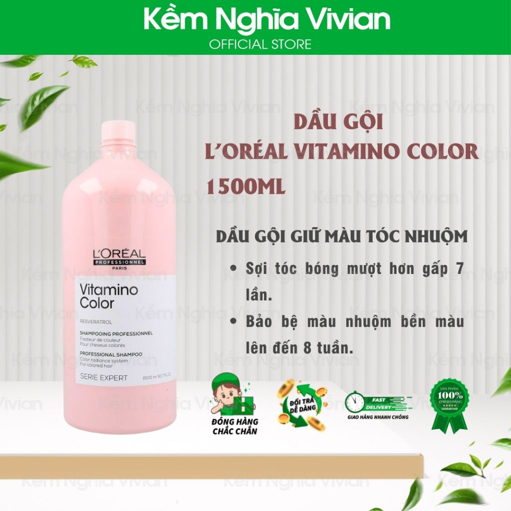  DẦU GỘI DƯỠNG TÓC NHUỘM LOREAL VITAMINO COLOR 1500ML (MP2363) 