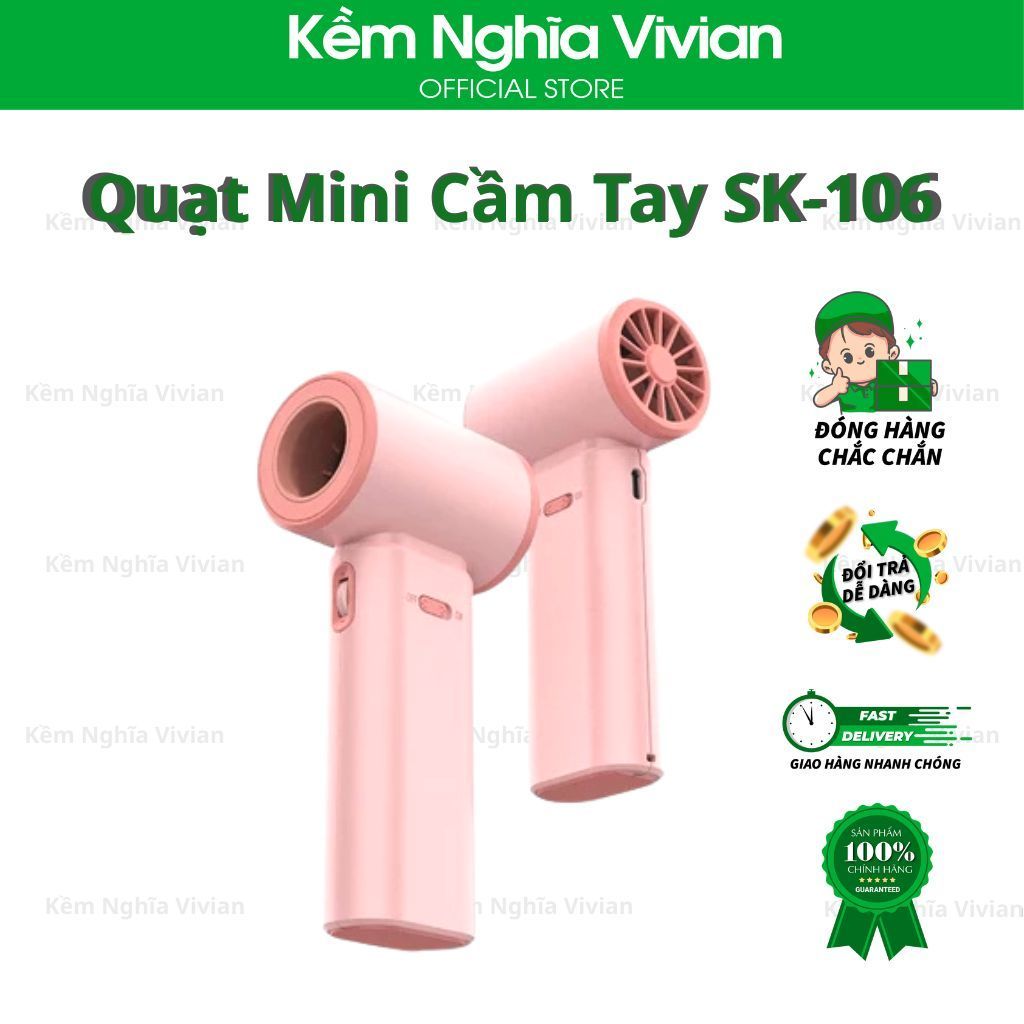  Quạt Mini Cầm Tay SK-106(inbox chọn màu) 