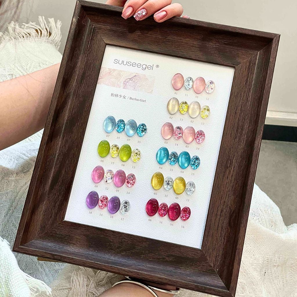  Set Gel Mắt Mèo Mix Nhũ KT Ánh Trăng Suusee 16 chai 