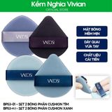  Bông Phấn Cushion 2 Mặt Vacosi BP53-01, BP53-02 