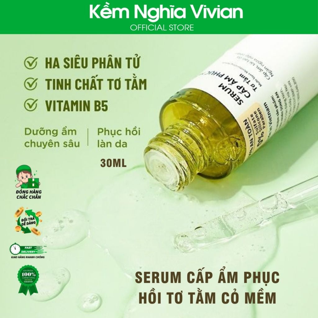  Serum cấp ẩm phục hồi Tơ Tằm Cỏ Mềm 30ml 