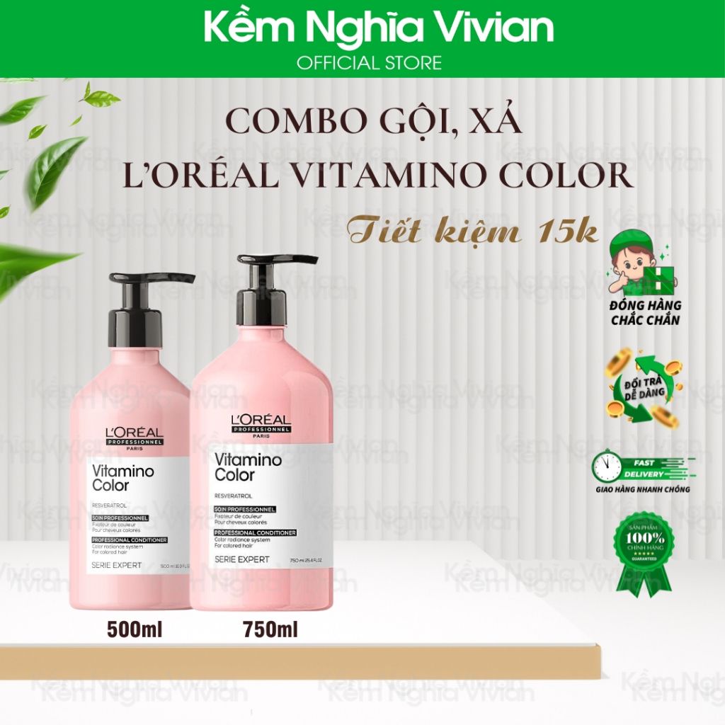  DẦU GỘI DƯỠNG TÓC NHUỘM LOREAL VITAMINO COLOR 1500ML (MP2363) 