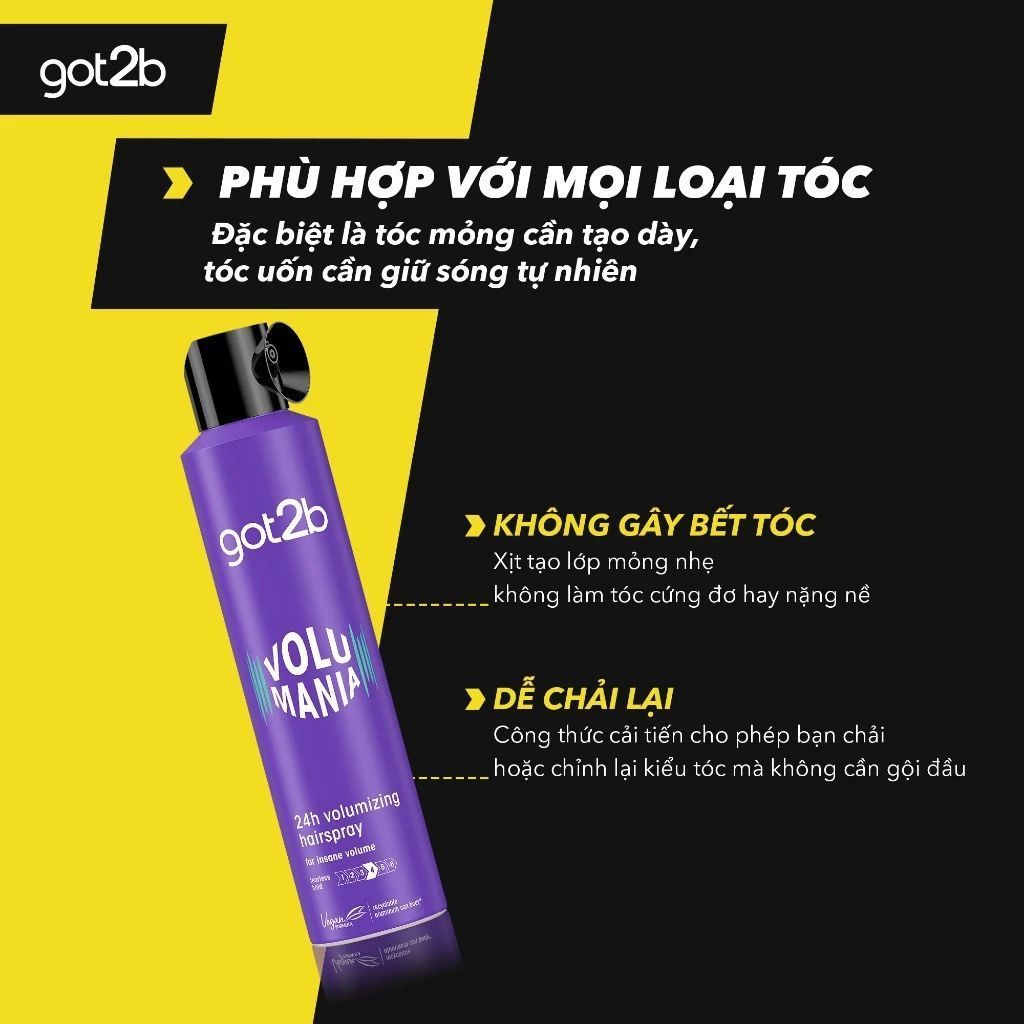  Xịt Phồng Tóc Got2b Volumizing Hairspray 300ml 