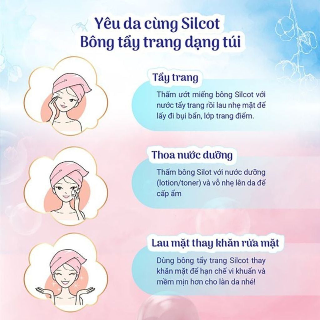  Bông tẩy trang Silcot 