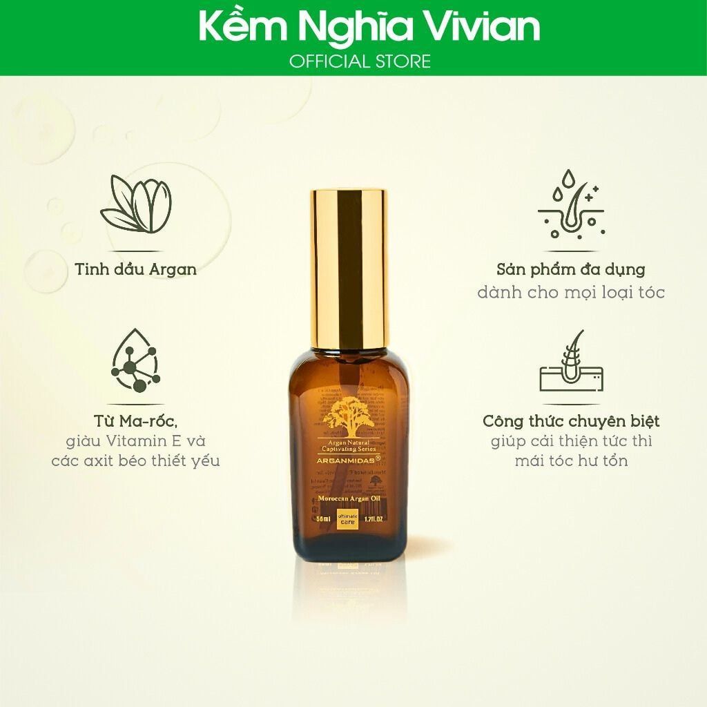  Tinh dầu dưỡng phục hồi tóc chuyên sâu Arganmidas Argan Oil 50ml - 100ml 