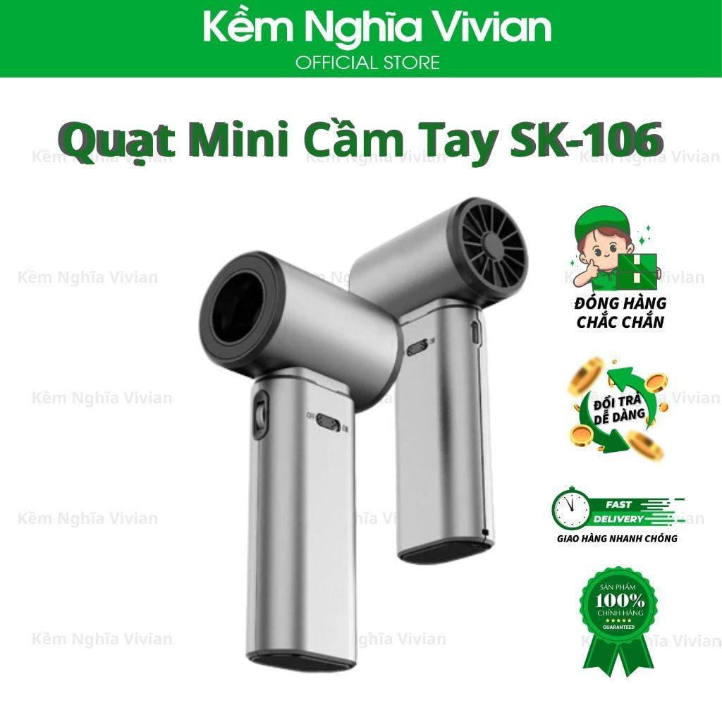  Quạt Mini Cầm Tay SK-106(inbox chọn màu) 