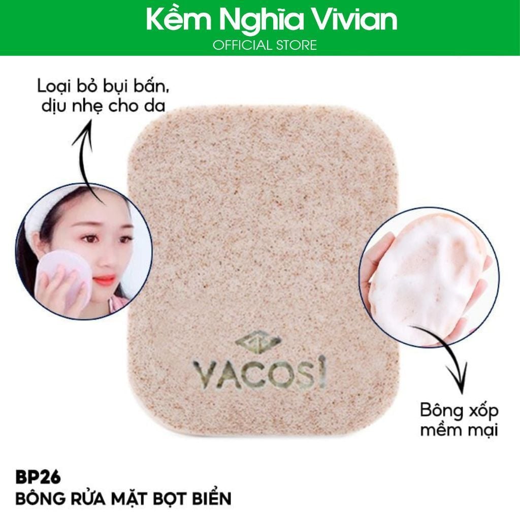  Bông bọt biển rửa mặt Vacosi BP26 