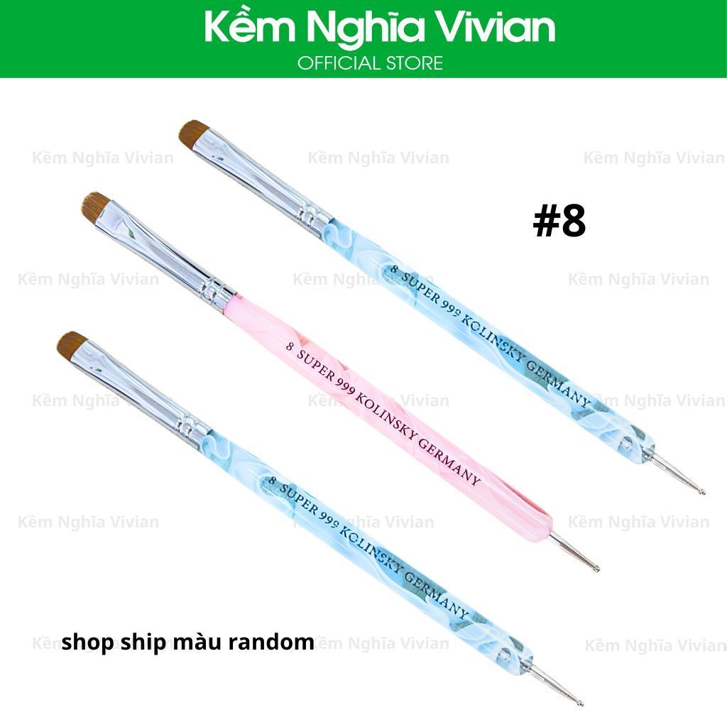  Cọ french nail 2 đầu 999 (8, 10, 12, 14) 