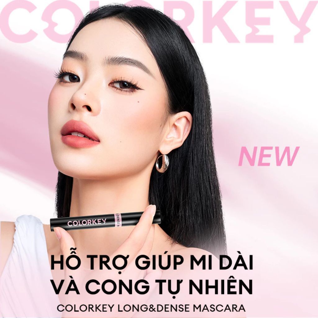  Mascara COLORKEY Hỗ Trợ Giúp Mi Dài Và Tơi, Tạo Cảm Giác Tự Nhiên, Nhanh Khô, Không Lem Trôi 