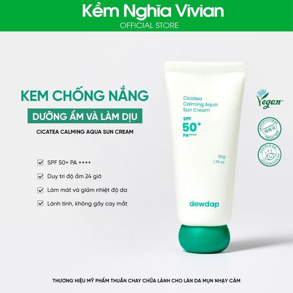  Kem chống nắng dưỡng ẩm làm dịu cho da mụn, nhạy cảm Dewdap 50g 