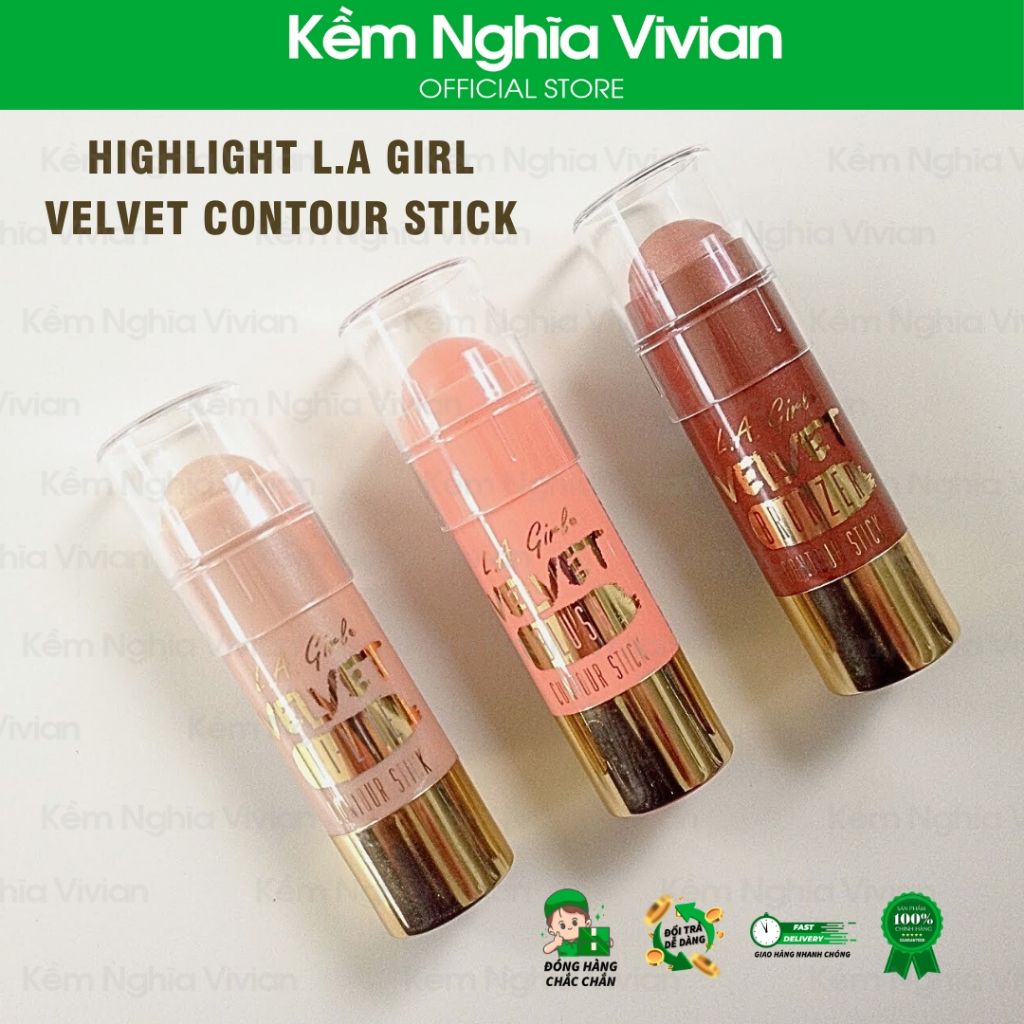  Tạo khối - Highlight L.A Girl Velvet Contour Stick 