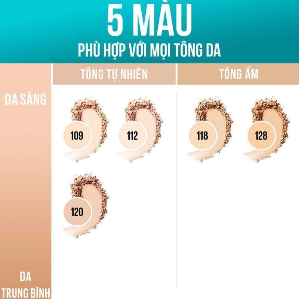  Phấn phủ kiềm dầu Maybelline Fit me 