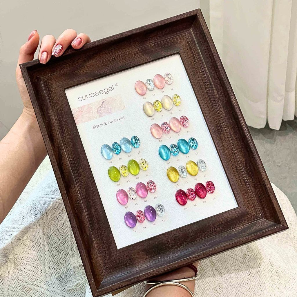  Set Gel Mắt Mèo Mix Nhũ KT Ánh Trăng Suusee 16 chai 