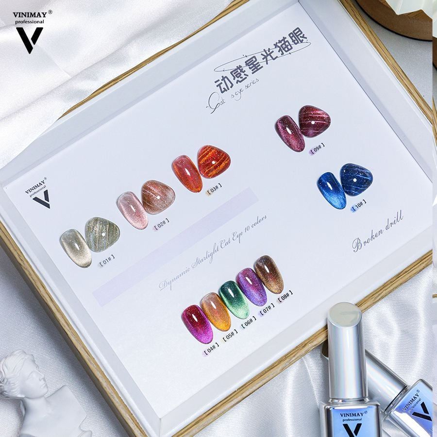  Set Gel Mắt Mèo Ánh Sao Cực Quang Vinimay 10 chai 