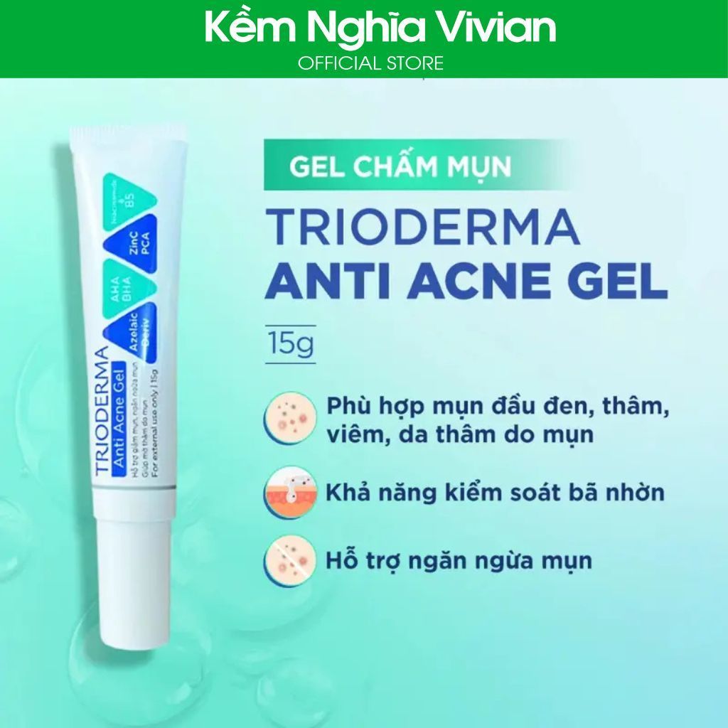  Gel chấm mụn Trioderma 15g 