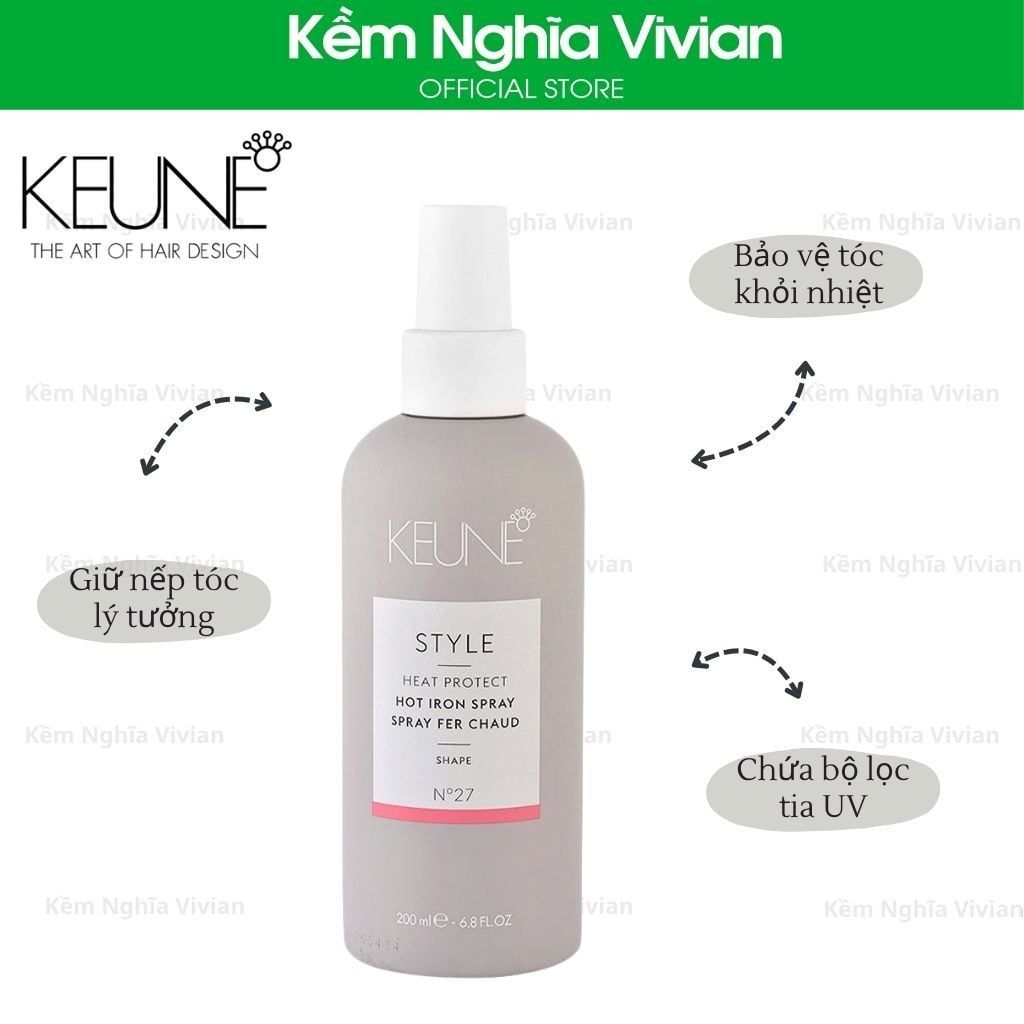  Xịt dưỡng chống nhiệt cho tóc khô Keune Style Hot Iron Spray 