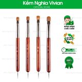  Cọ french nail cán nâu chấm bi BW-8, 10, 12, 14, 16 