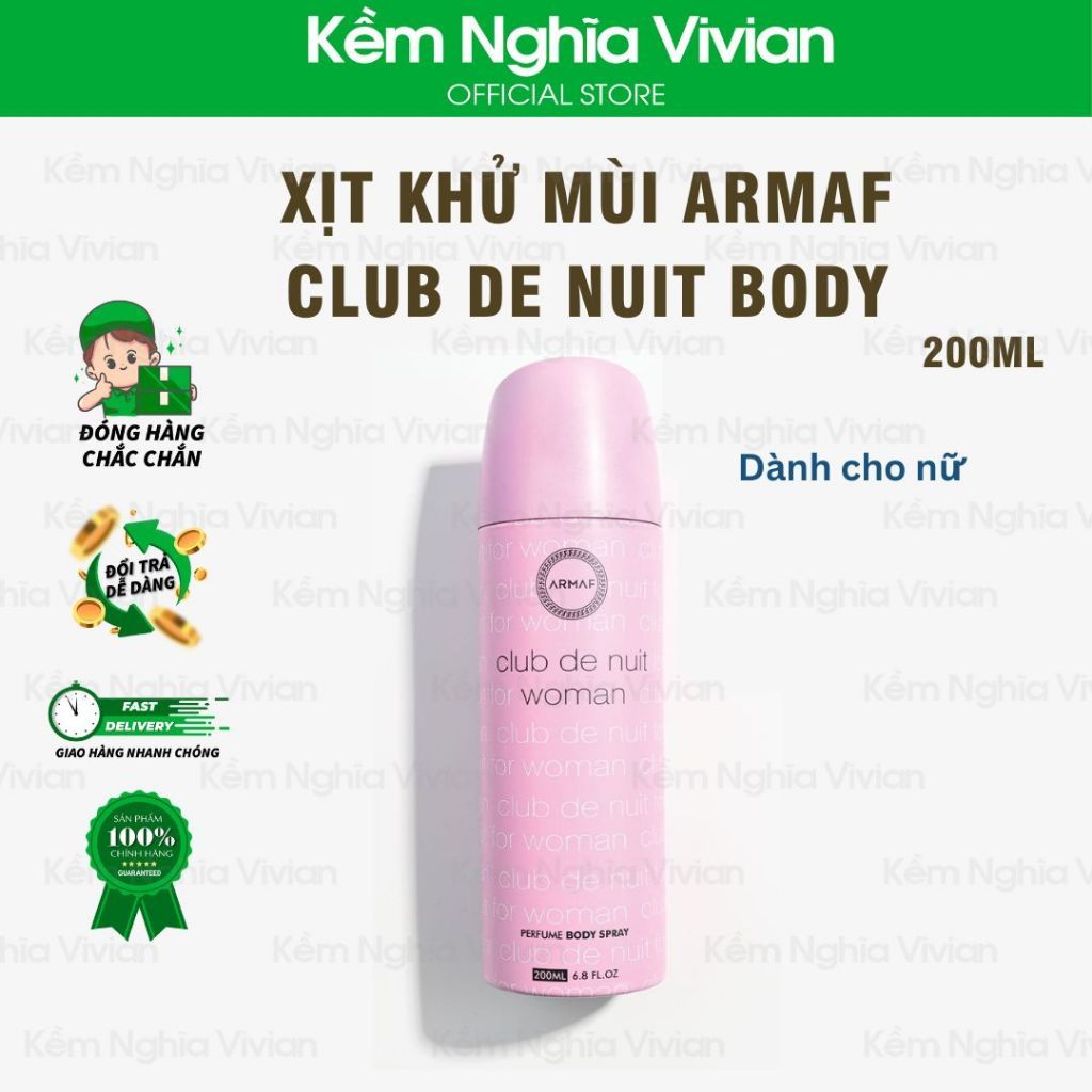  Xịt khử mùi Armaf Club De Nuit Body 