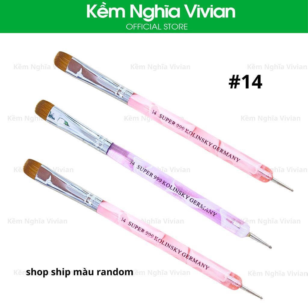  Cọ french nail 2 đầu 999 (8, 10, 12, 14) 
