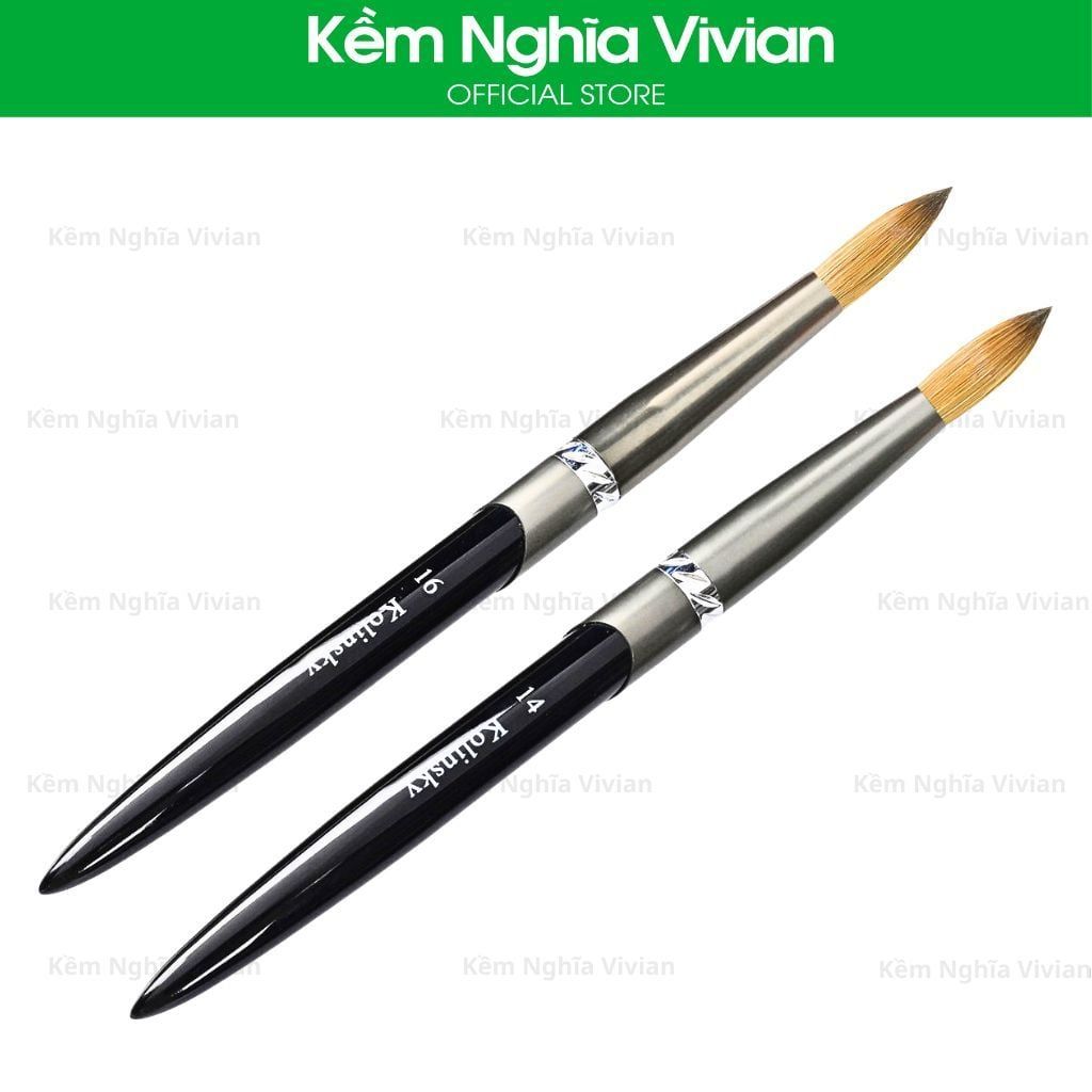  Cọ đắp bột nail cán đen 