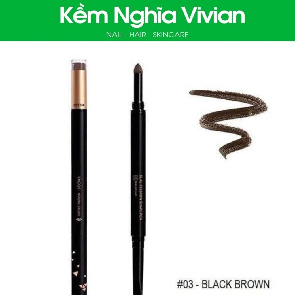  Vacosi 3 in 1 Eyebrow Pencil (chì kẻ mày 3 đầu) 