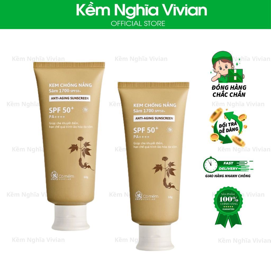  Kem chống nắng Sâm 1700 cho da dầu mụn Cỏ Mềm 60g 