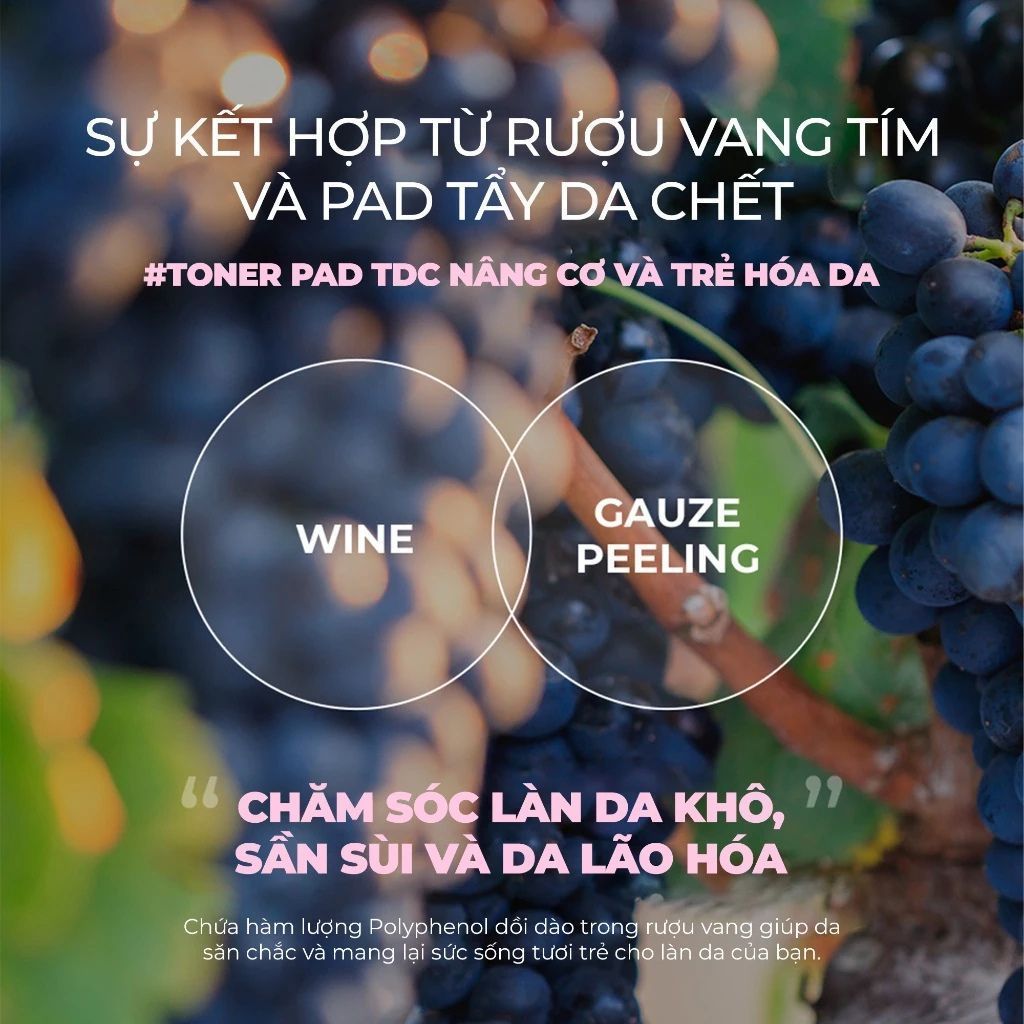  Toner Pad Tẩy Tế Bào Chết Rượu Vang Nâng Cơ Trẻ Hoá Da Neogen Dermalogy 