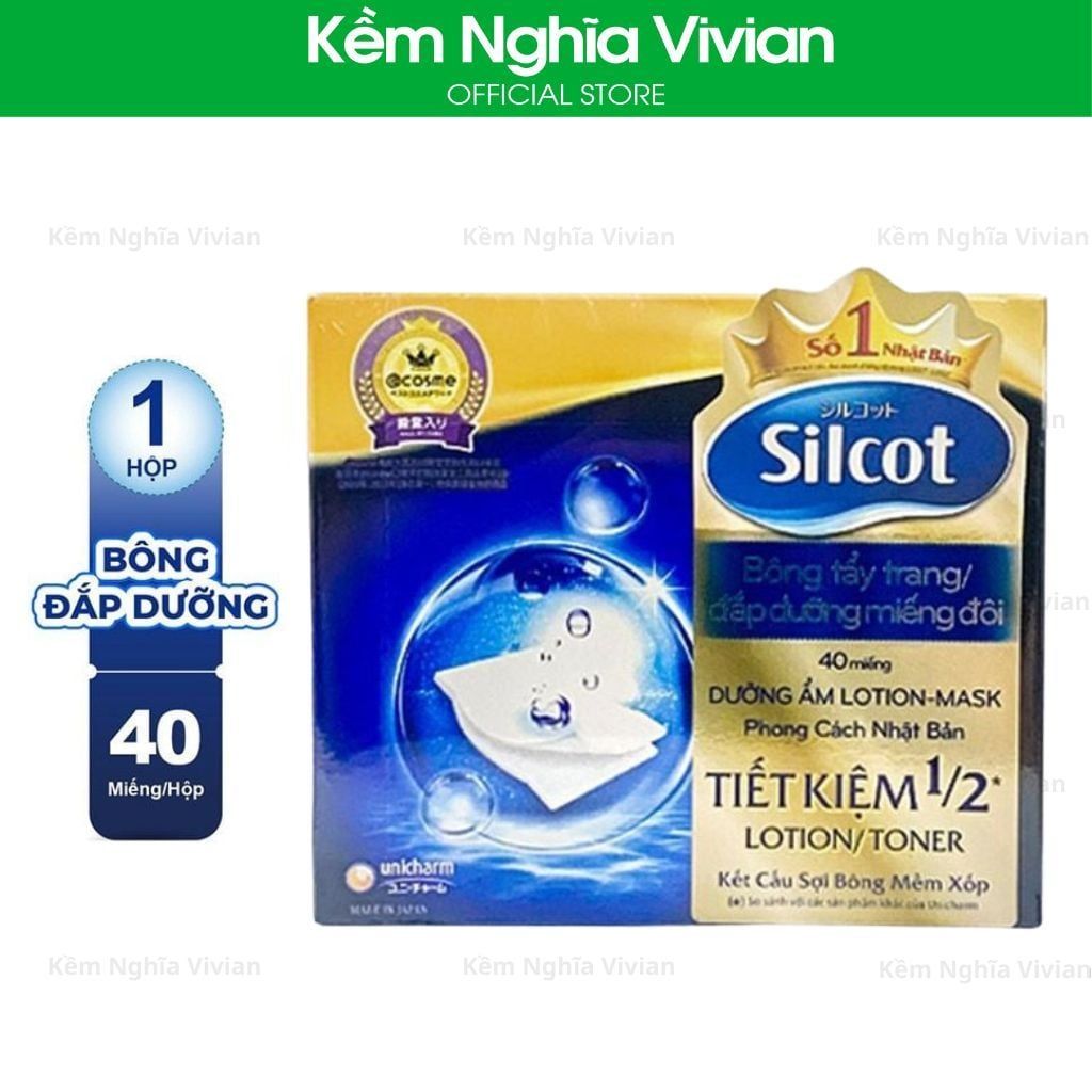  Bông tẩy trang đắp dưỡng Silcot 40 miếng 