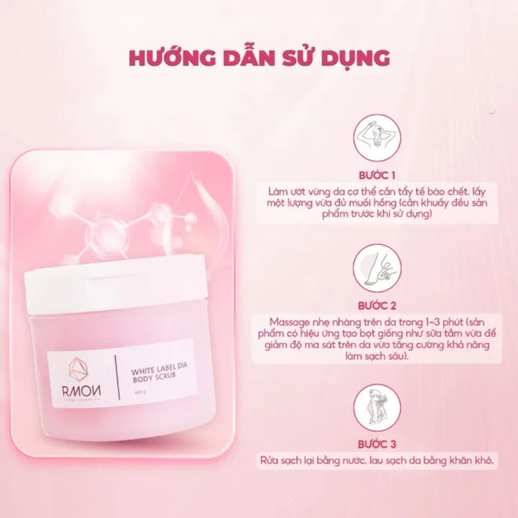  Tẩy Tế Bào Chết Body Muối Hồng RMON 200g/400g 