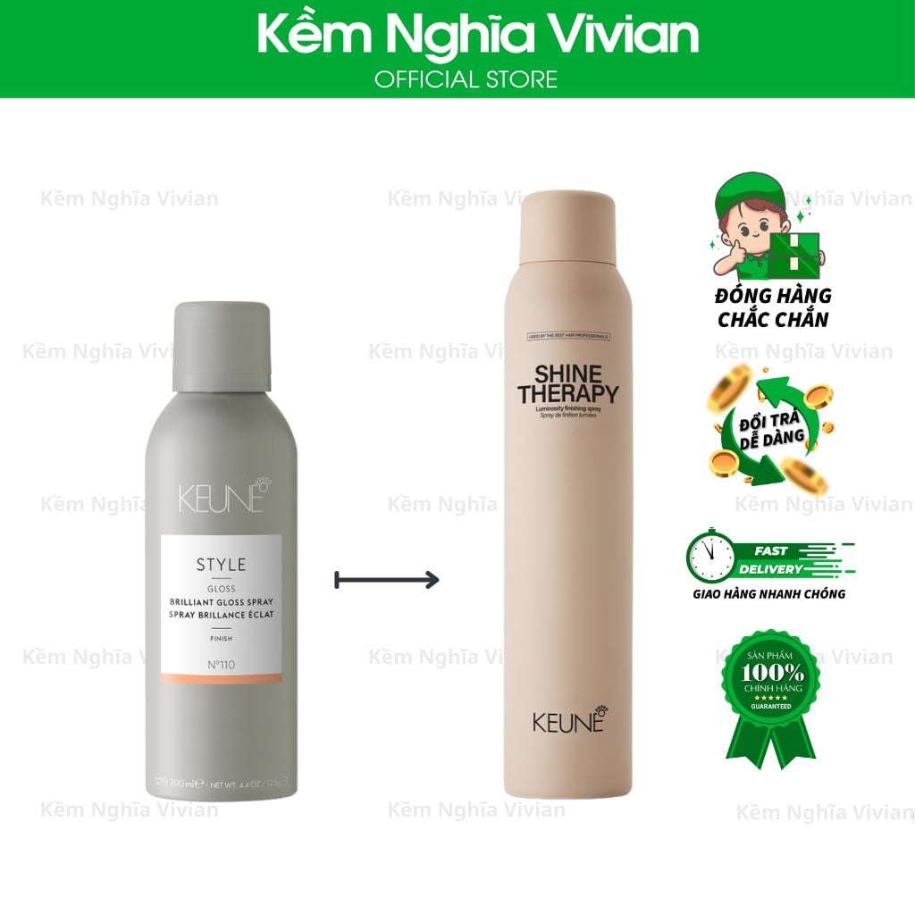  Xịt bóng tóc Keune Style Brilliant Gloss Spray 