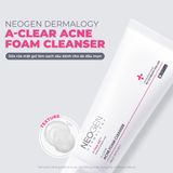  Sữa Rửa Mặt Cho Da Dầu Mụn Neogen Dermalogy A-Clear Acne 150ml 