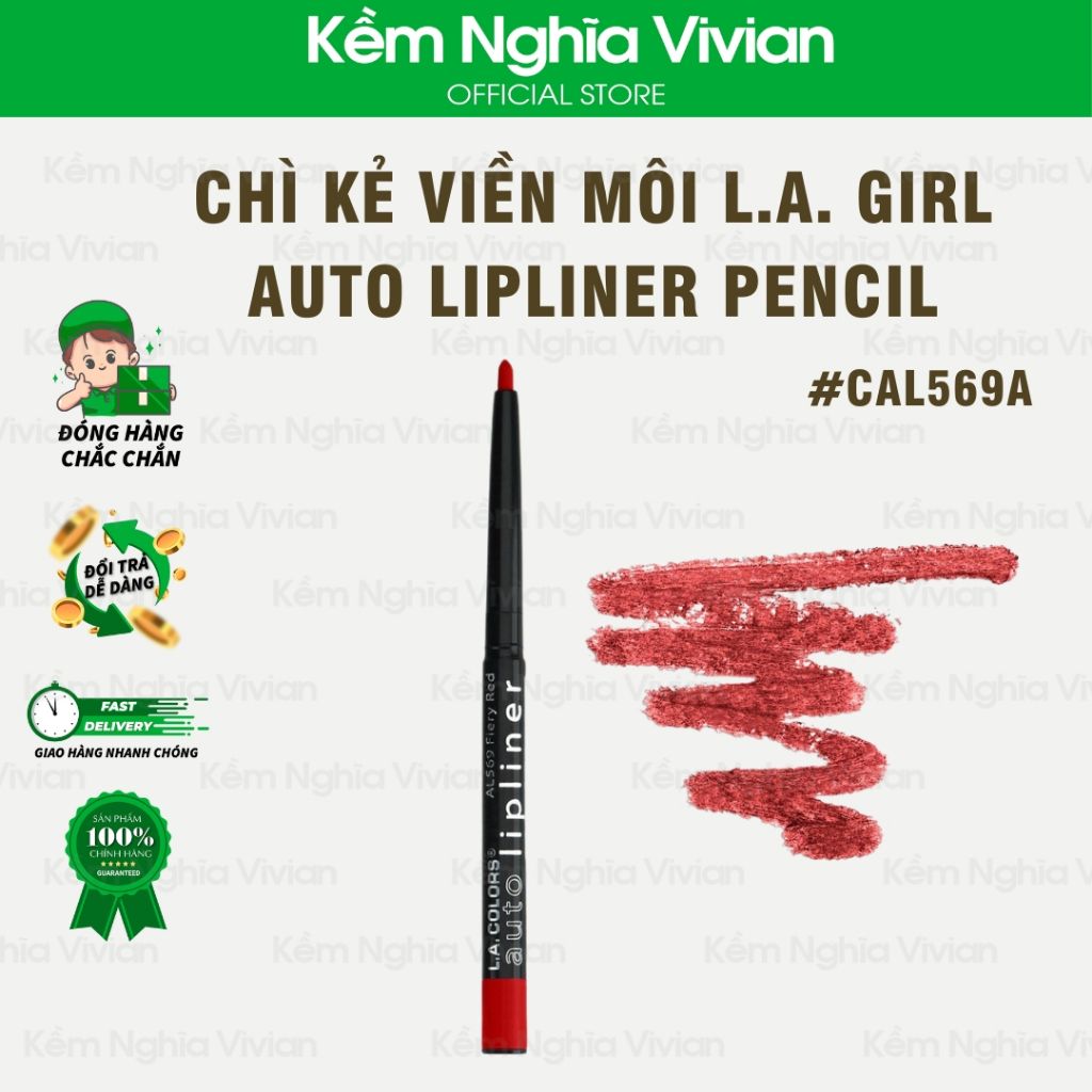  Chì kẻ môi vặn L.A Colors Auto Lipliner Pencil 