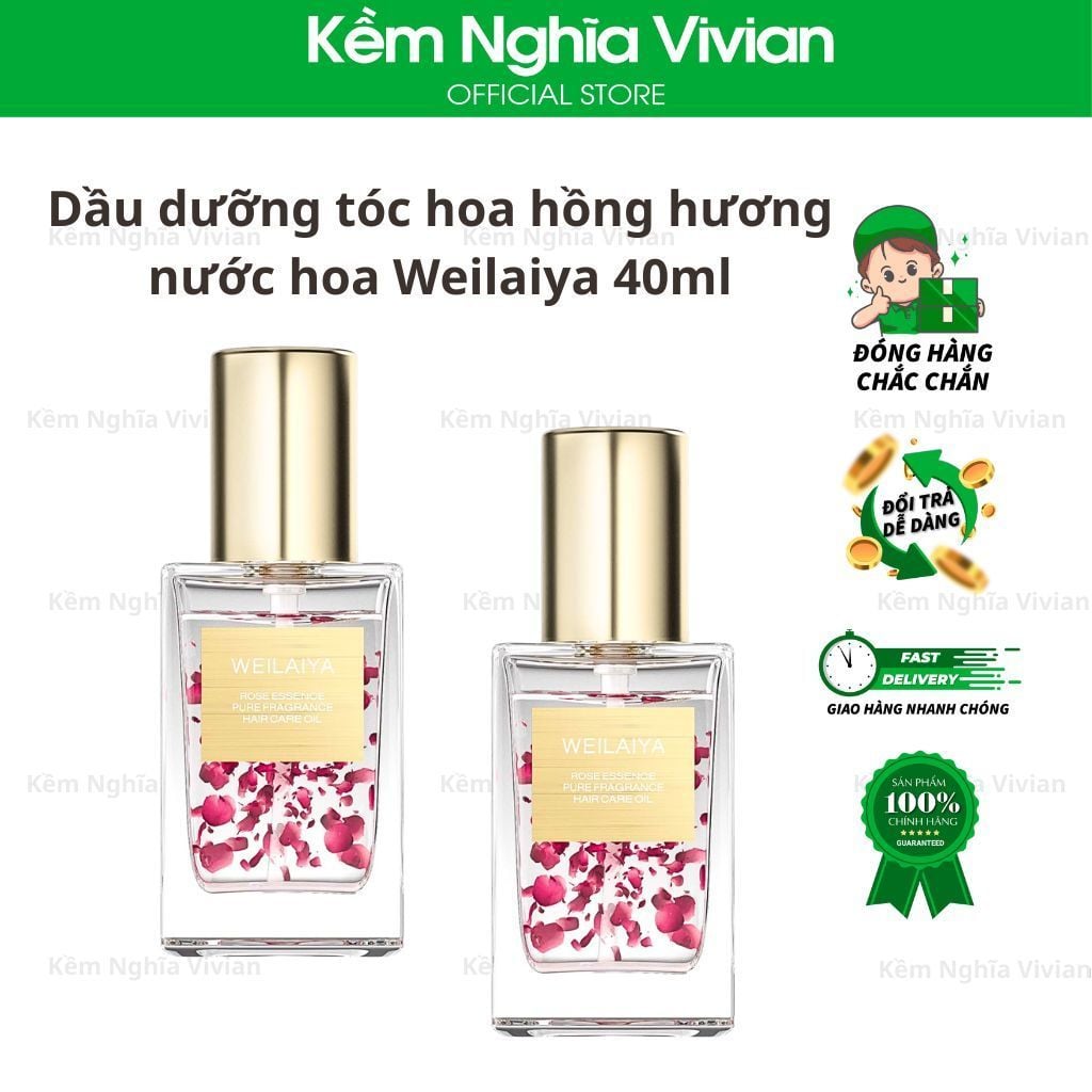  Dầu Dưỡng Tóc Hoa Hồng Hương Nước Hoa Weilaiya 40ml 