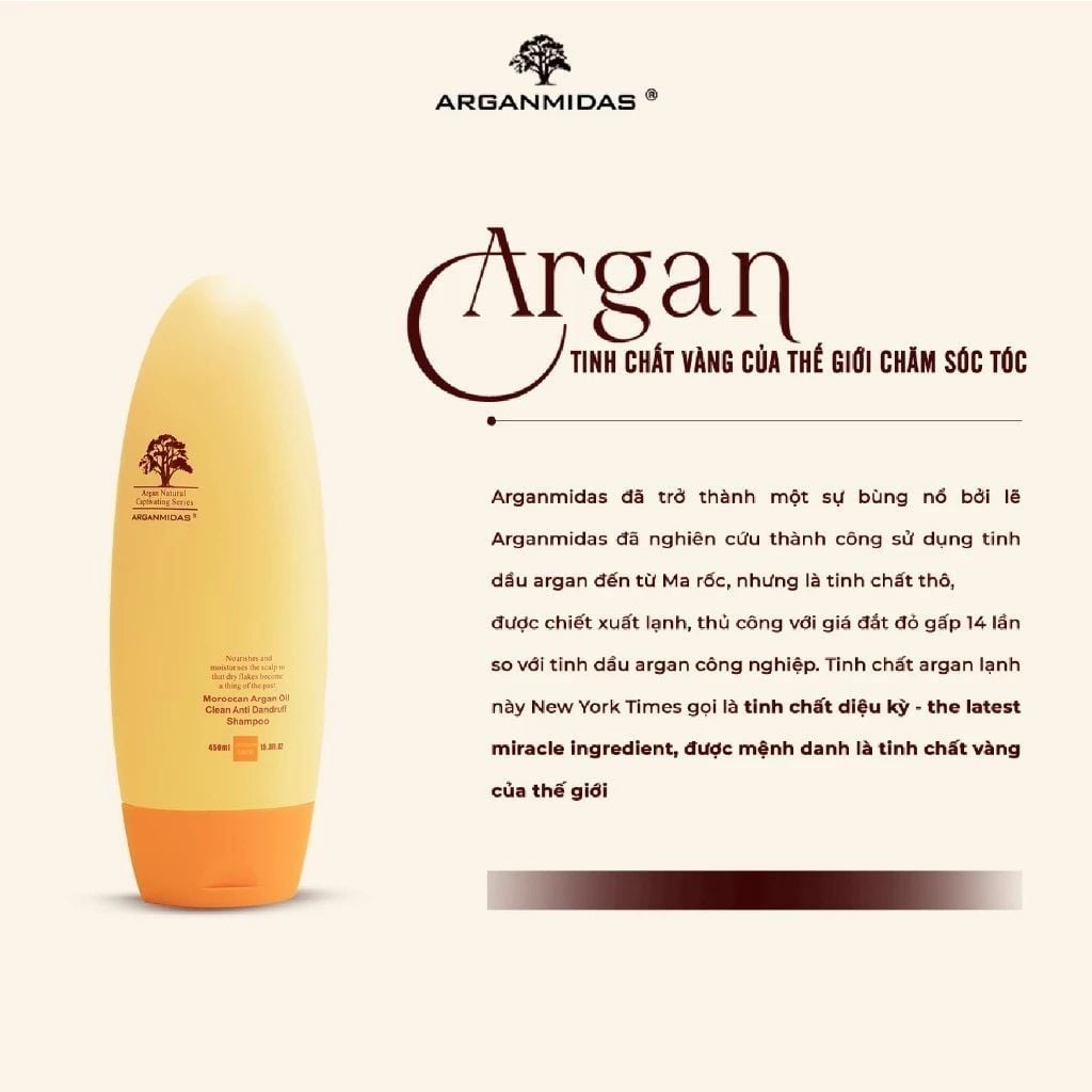  Dầu gội sạch gàu và giảm ngứa Arganmidas Clean Anti Dandruff 450ml 