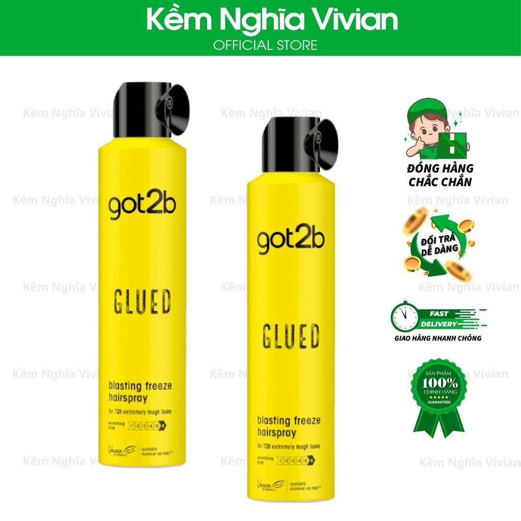  Keo Xịt Giữ Nếp Got2b Glued Blasting Freeze 300ml 