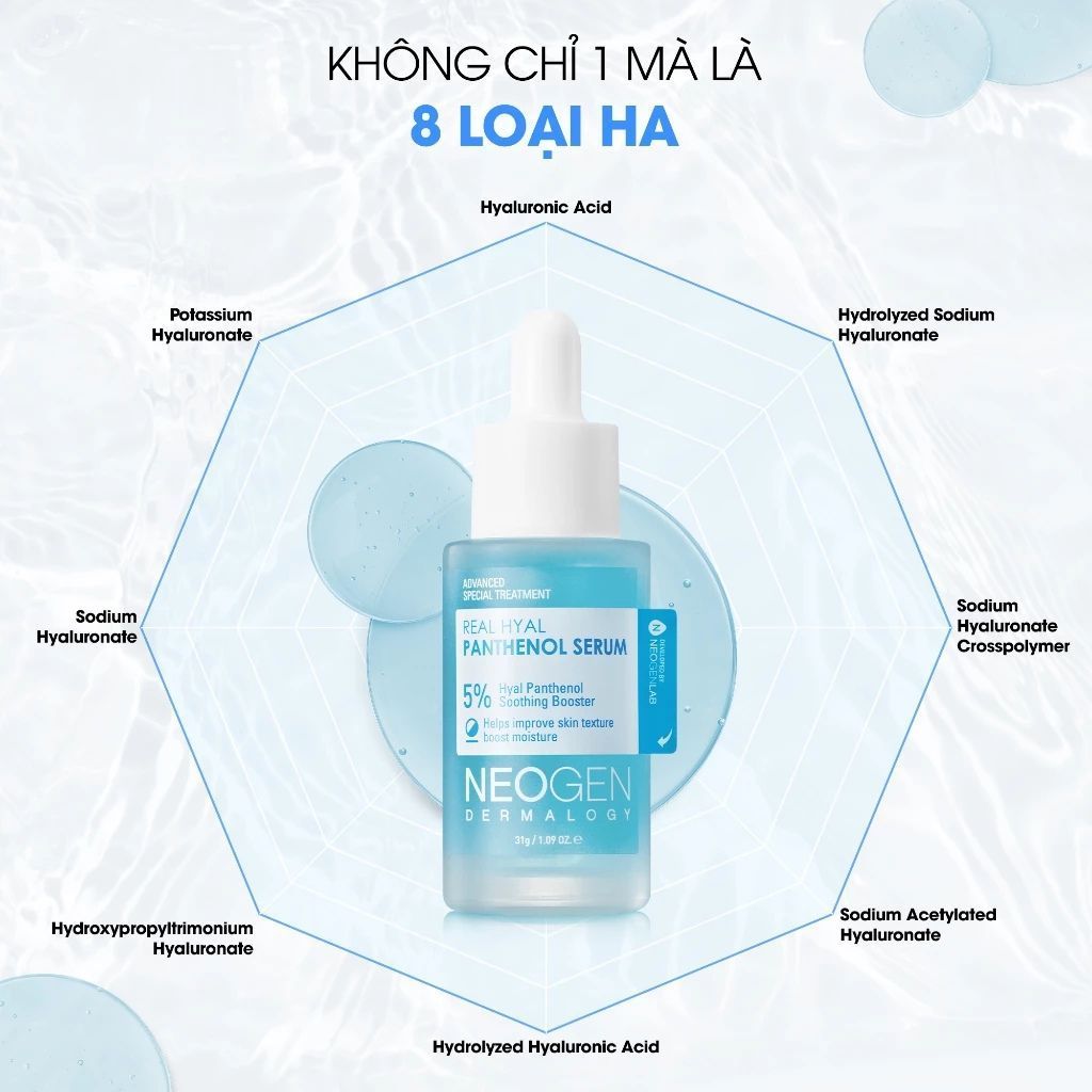  Serum 5% Hyal Panthenol Neogen Cấp Ẩm Phục Hồi Da 32g 